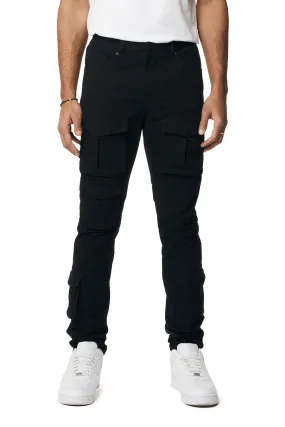 10 Pocket Slim Twill Pants - Black