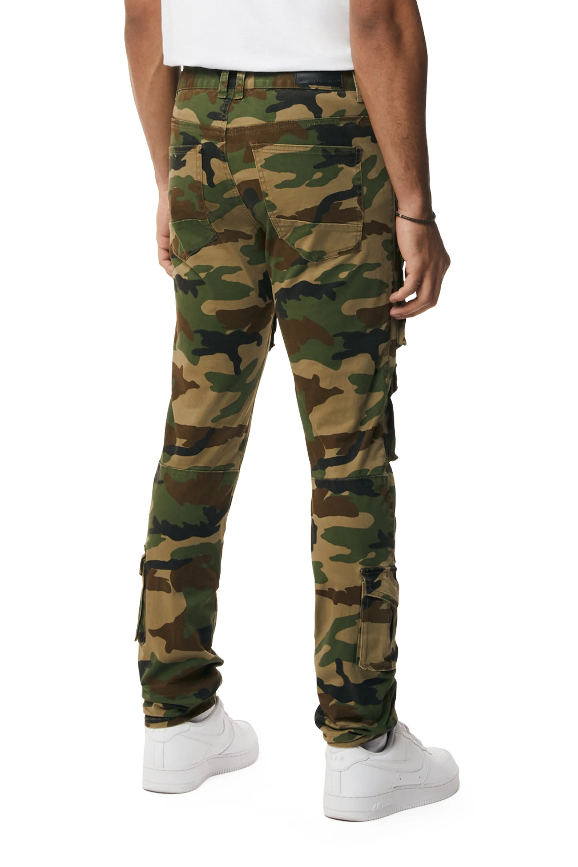 10 Pocket Slim Twill Pants - Wood Camo