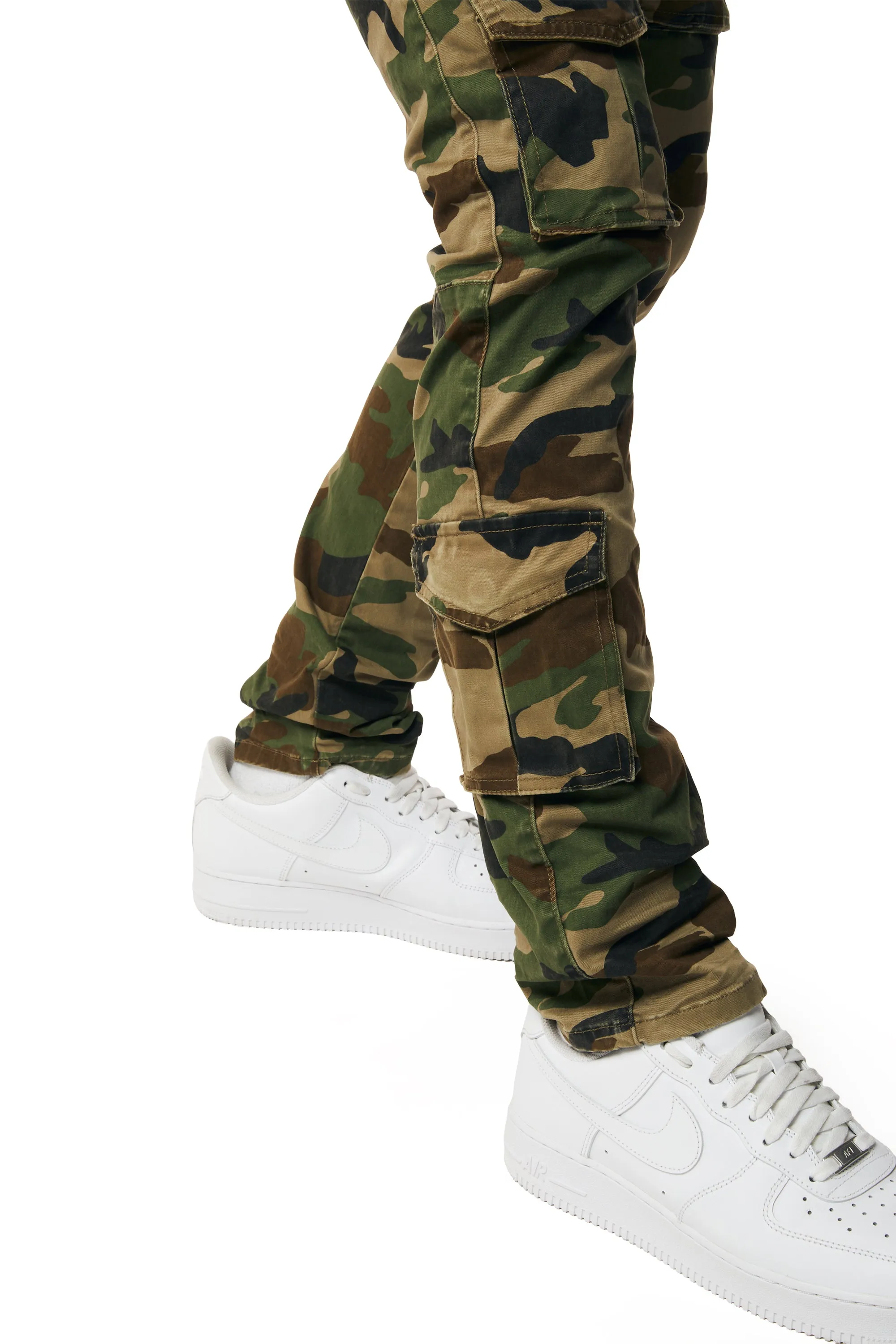 10 Pocket Slim Twill Pants - Wood Camo