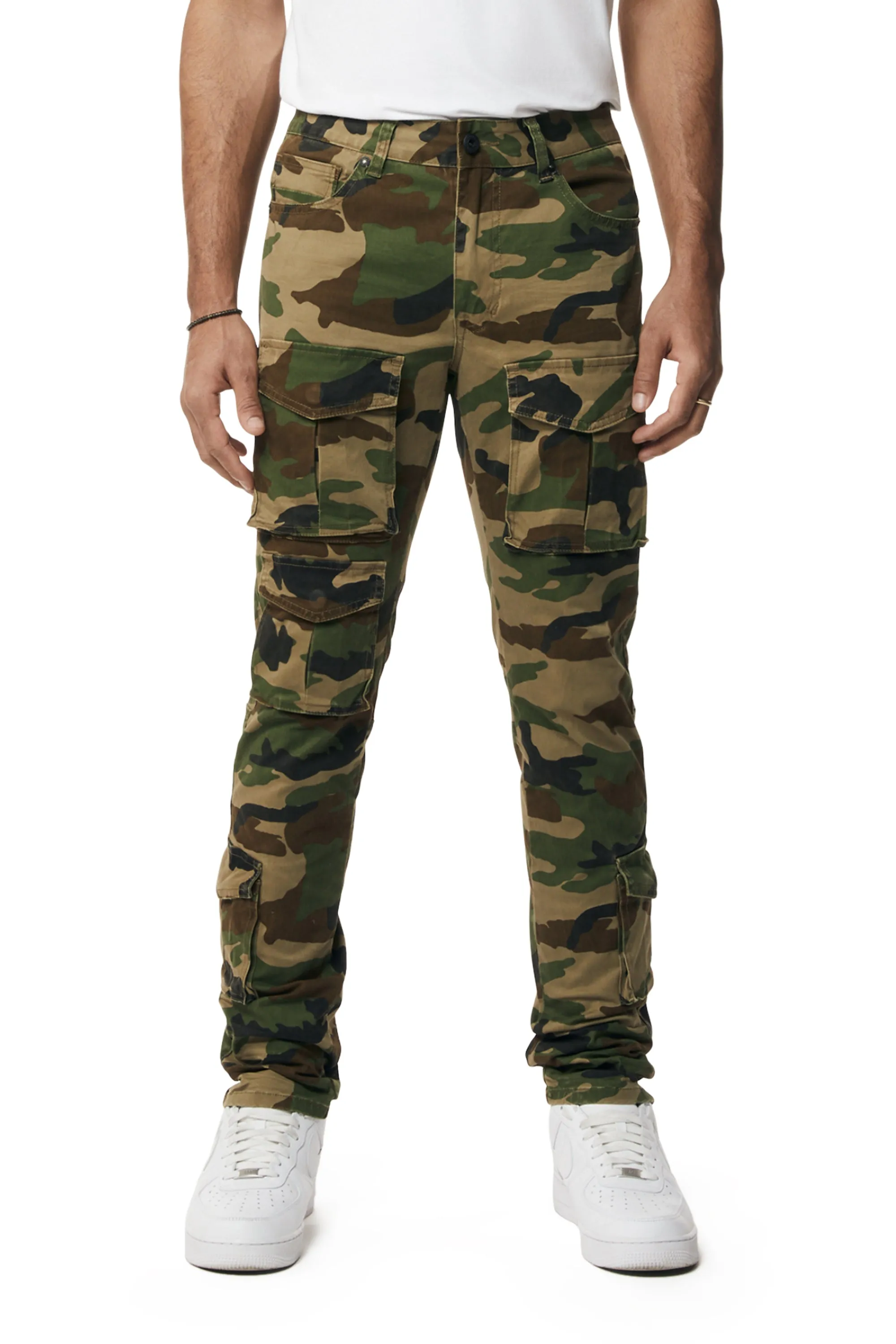 10 Pocket Slim Twill Pants - Wood Camo