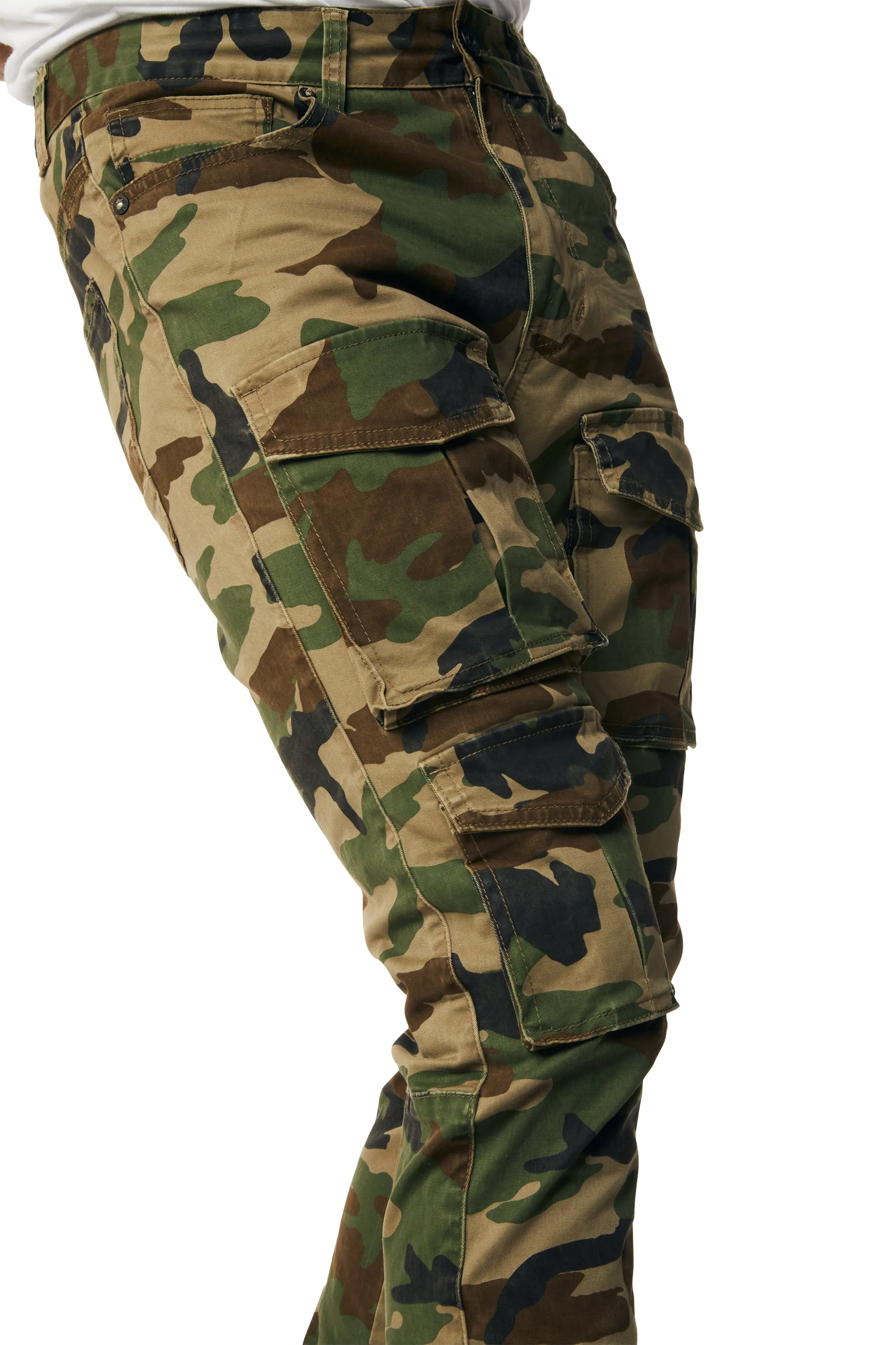 10 Pocket Slim Twill Pants - Wood Camo