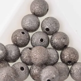 50 Gunmetal Stardust Metal Round Beads  4mm bme0144