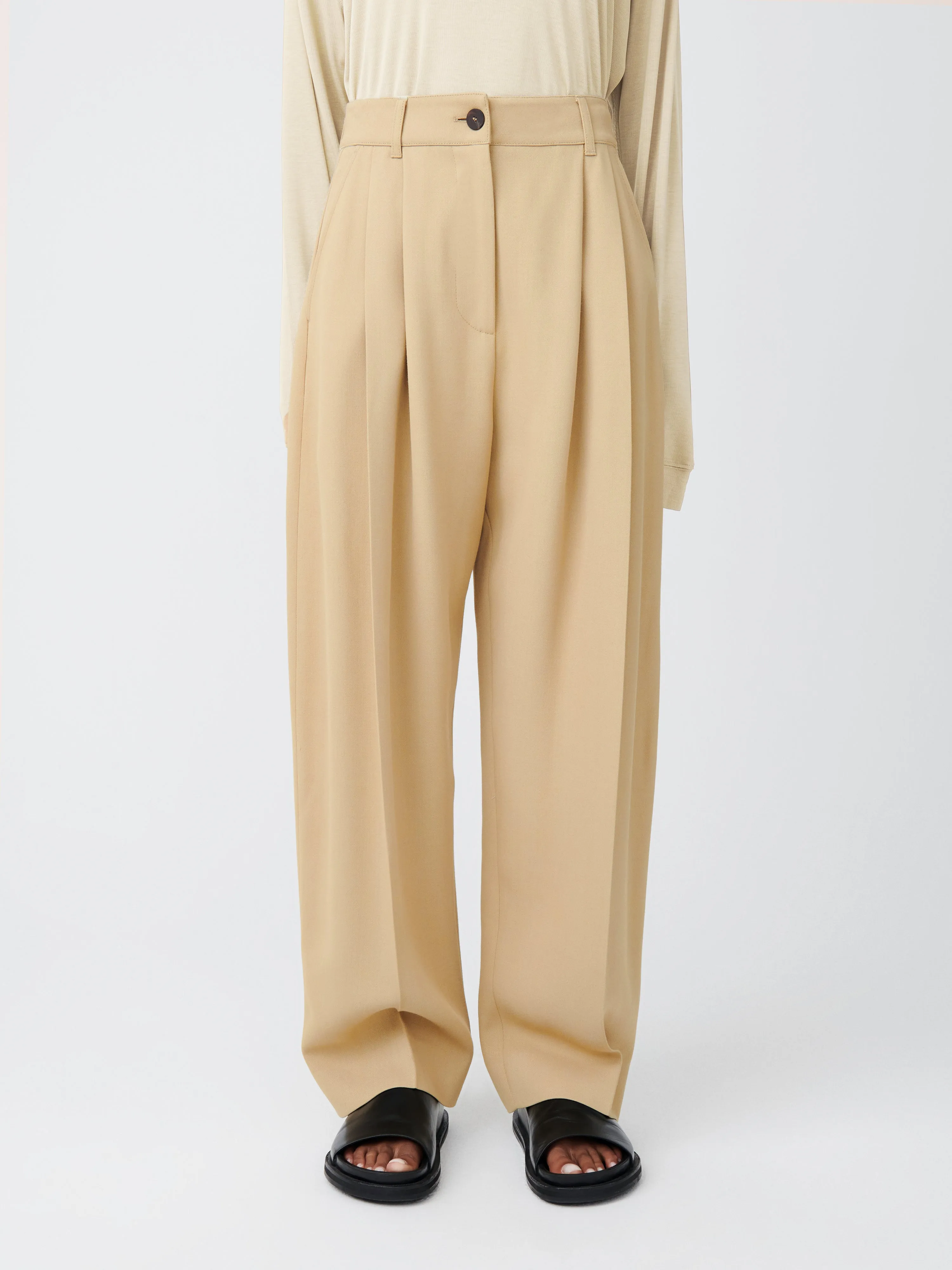 Acuna Viscose Pant in Sand