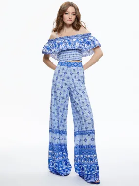 Alice   Olivia - Athena Wide Leg Pant - Greek Tile