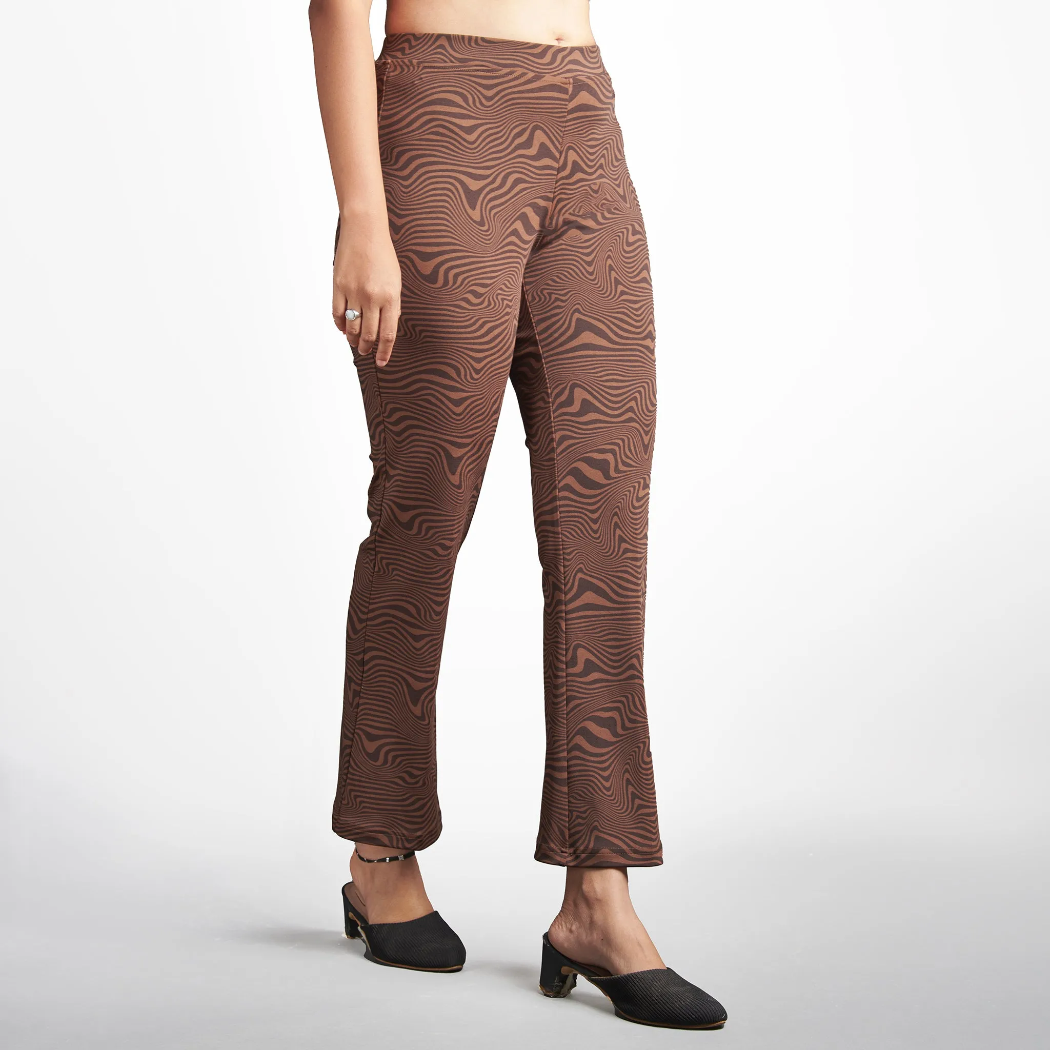 Animal Print Flare Pants