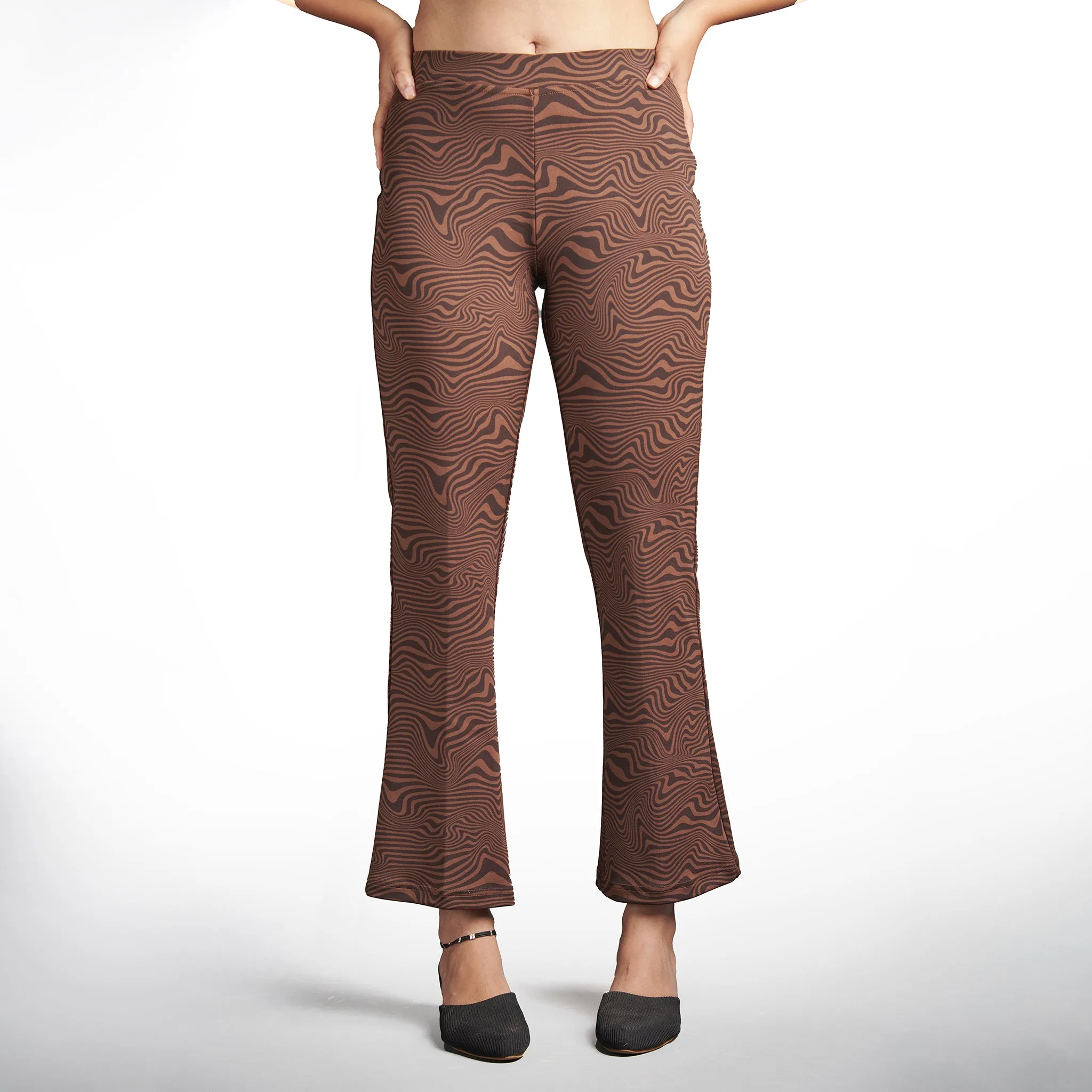 Animal Print Flare Pants