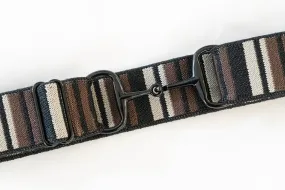 Black & Brown - 1.5" Black Snaffle Equestrian Elastic Belt