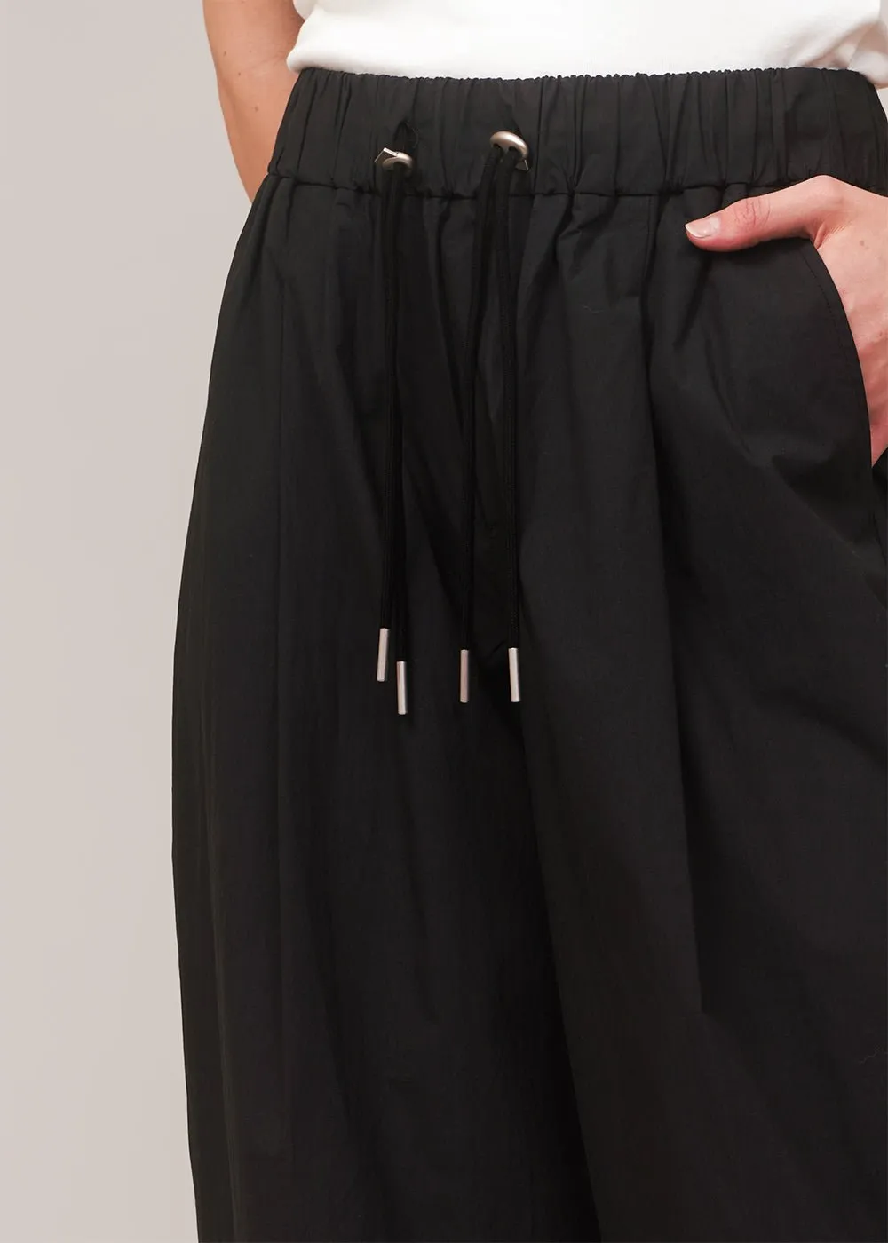 Black Drawstring Relaxed Pants