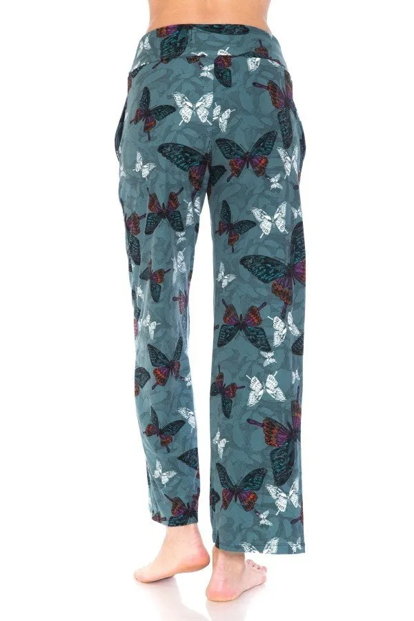 Butterfly Print Comfortable Soft Lounge Pajama Pants