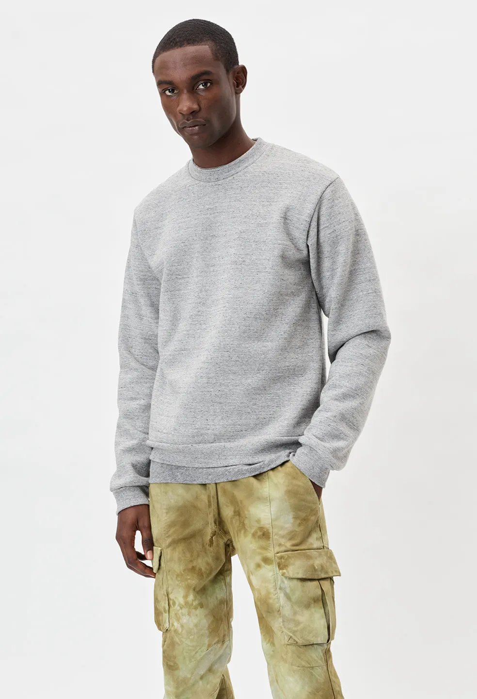 Cashmere Fleece Beach Crew / Heather Grey