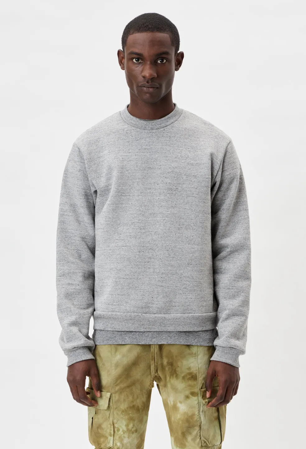 Cashmere Fleece Beach Crew / Heather Grey