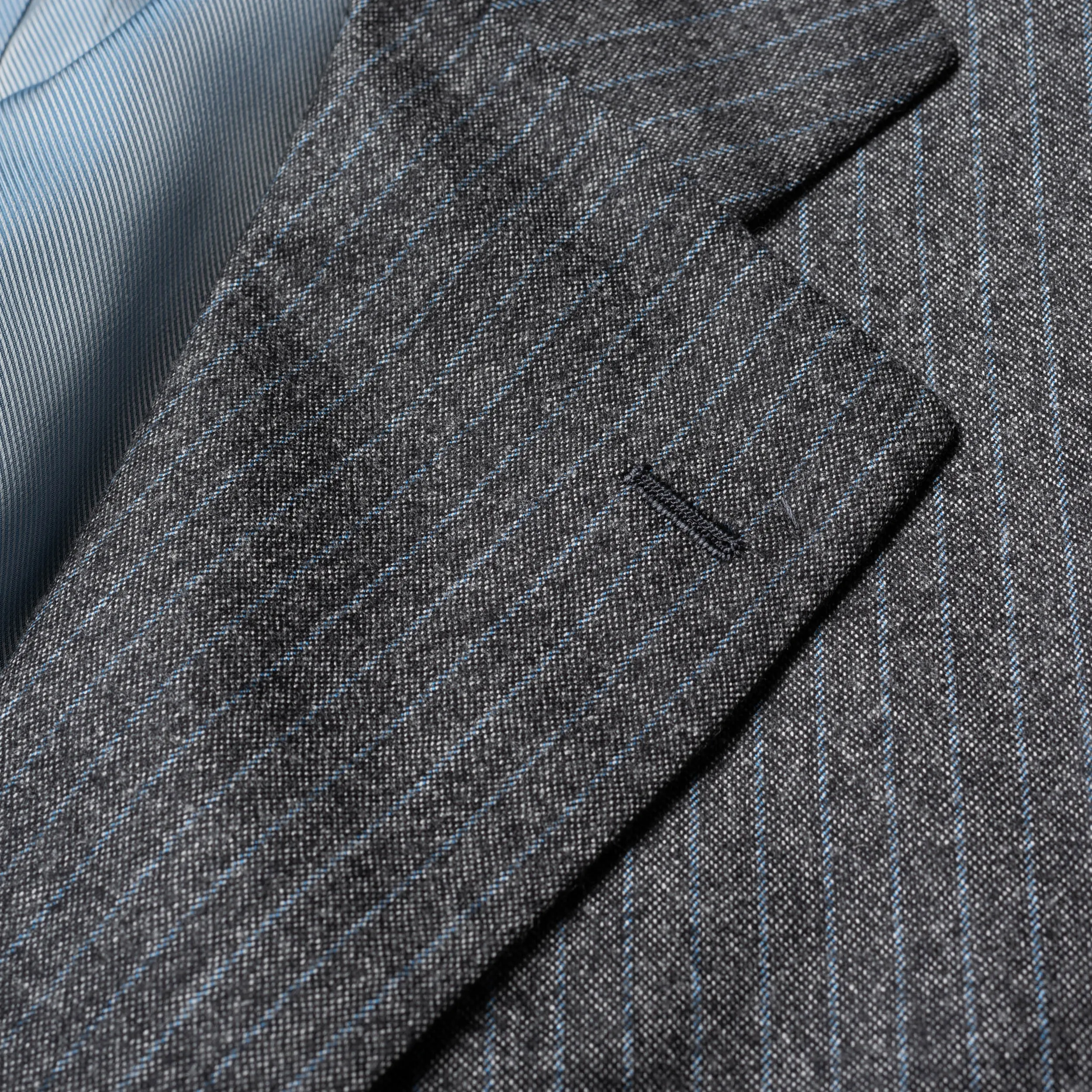 CESARE ATTOLINI Gray Striped Wool Super 120's Cashmere Flannel Suit 60 NEW US 50