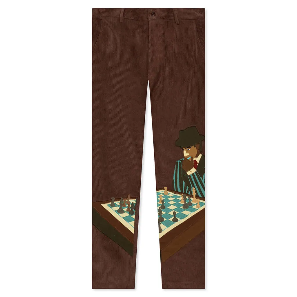 Chess Not Checkers Cord Pant - Brown