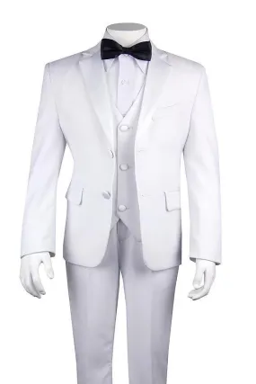 Classic White 5 Piece Boy's Tuxedo