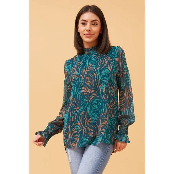 DIANA ABSTRACT PRINT BLOUSE