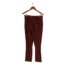 Don't Call Me Jennyfer Orange & Black Checked High-waisted Pants | Brand New |