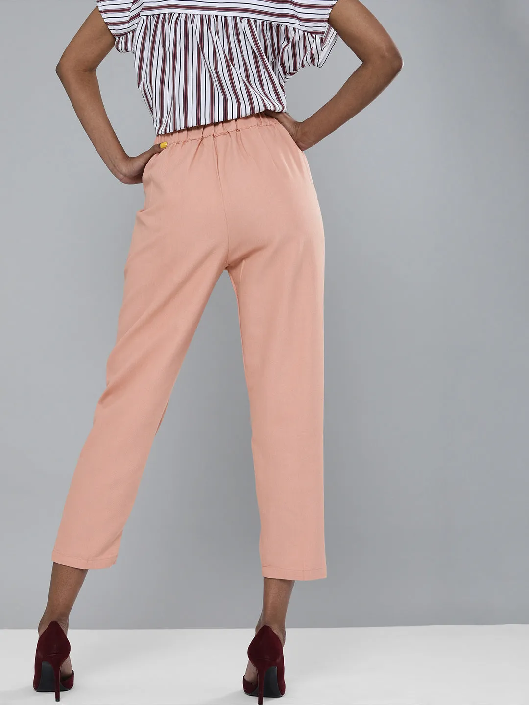 Dusty Pink Tapered Pants