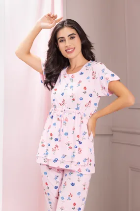 Floral Cotton Night suit