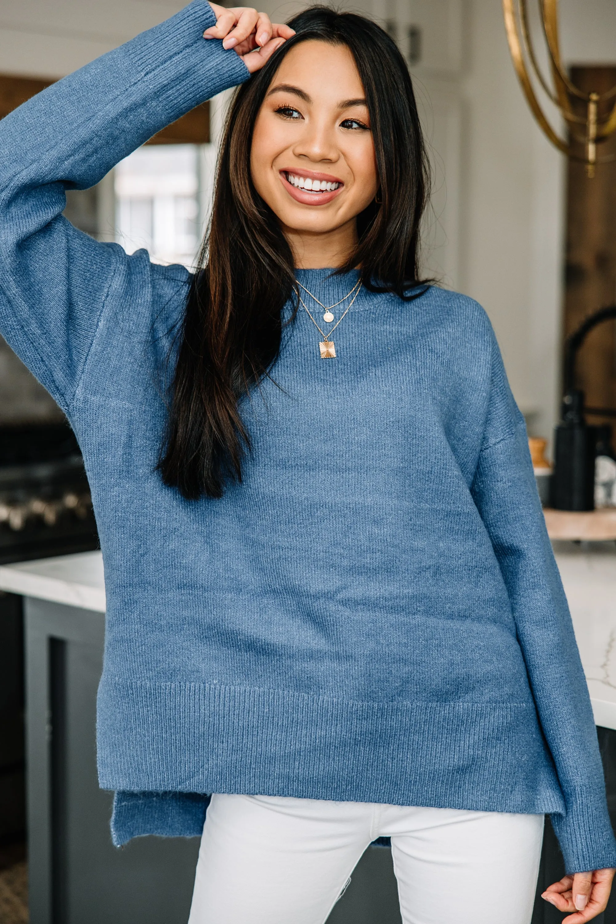 Get Focused Light Blue Sweater