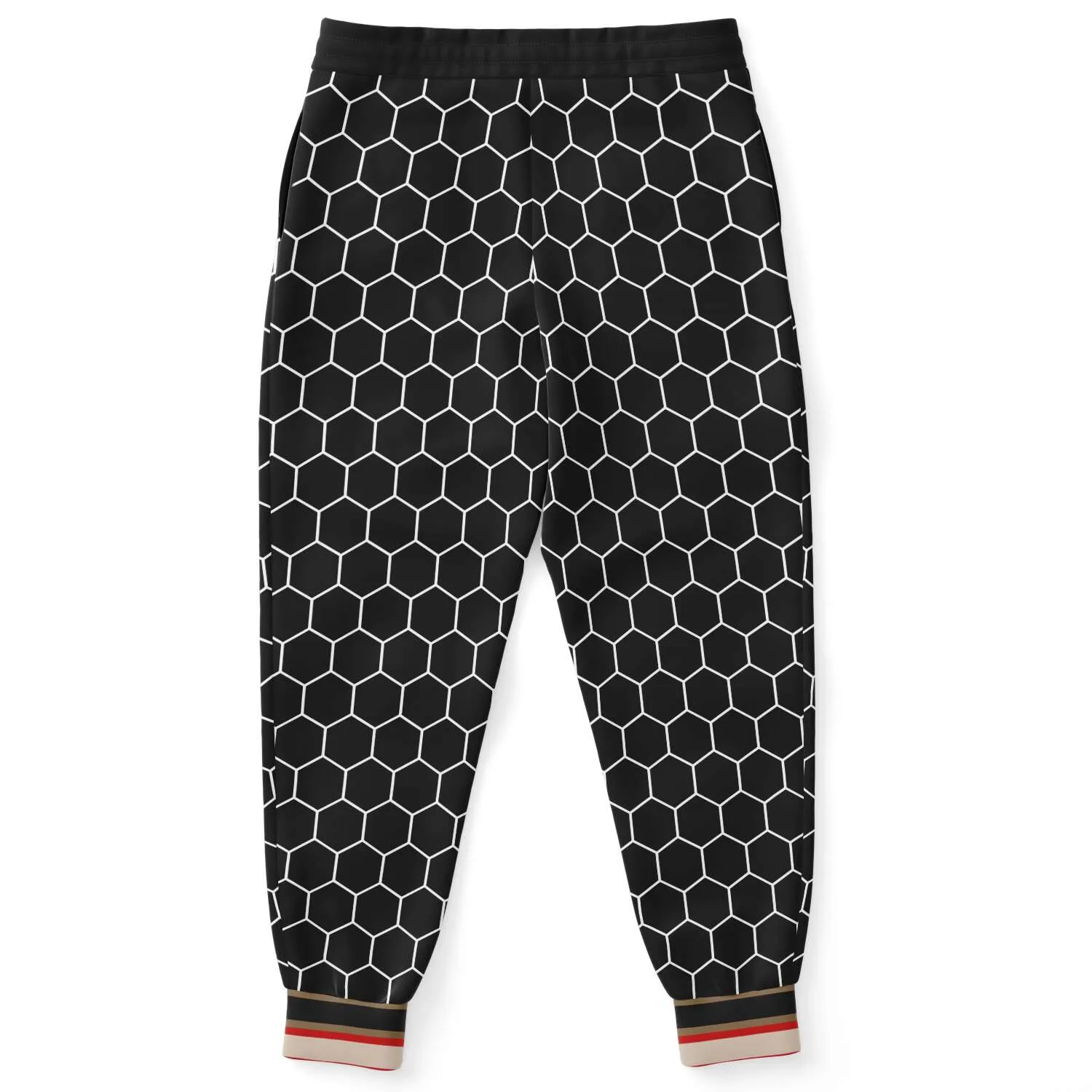 Gold Line Black Honeycomb Unisex Fleece Joggers