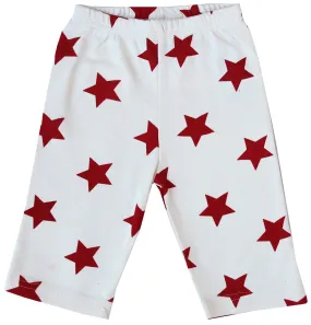 GOTS Certified Organic Cotton Clothing Baby Pants (White-Red)