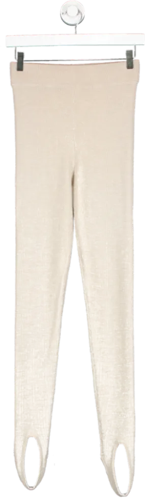 H&M Beige Merino Wool Stirrup Leggings UK S