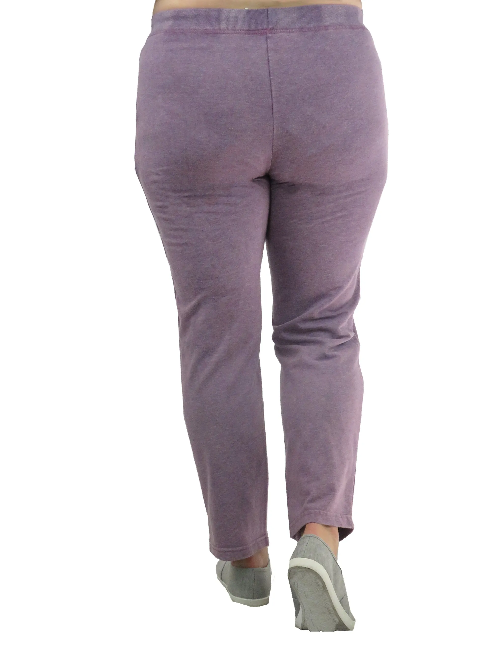 Heathered French Terry Drawstring Pants - Plus Size