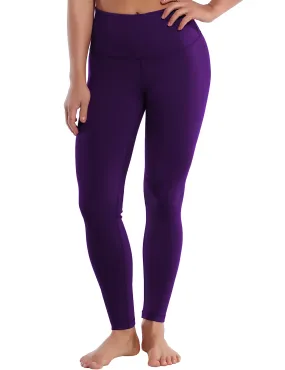 High Waist Yoga Pants eggplantpurple