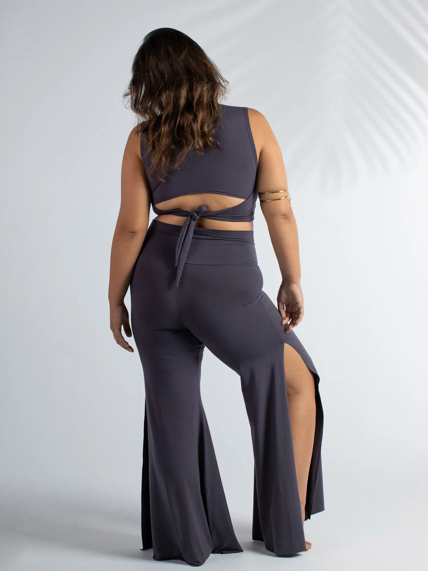 Juno Slit Pant - Hematite