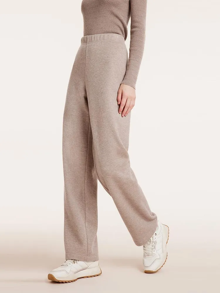 Knit Straight Full Length Pants