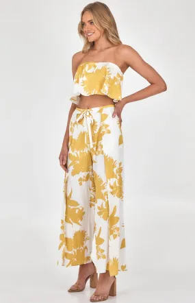 Leanna Set Pant - Mustard Print