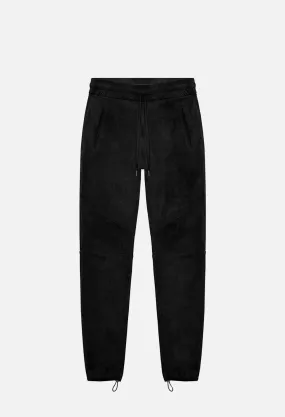 Leather Escobar Pants / Black Suede