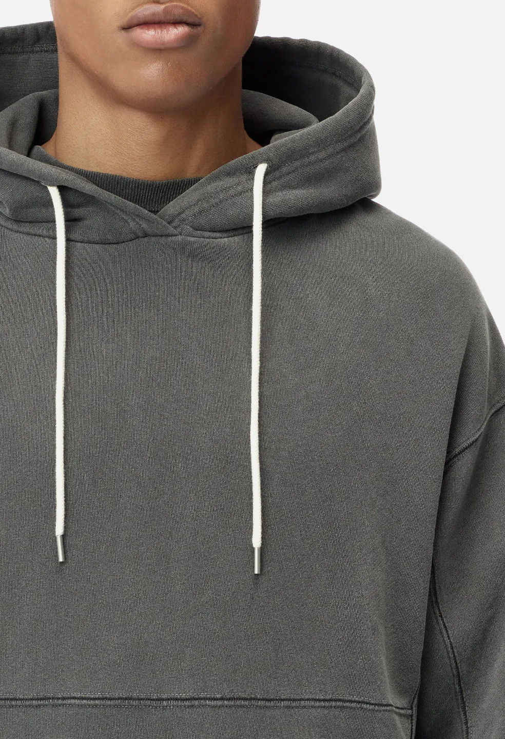 Loose Stitch Beach Hoodie / Washed Black