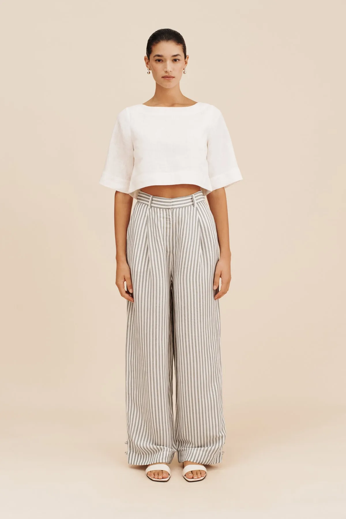 LORENZO PANT - SEAGRASS STRIPE