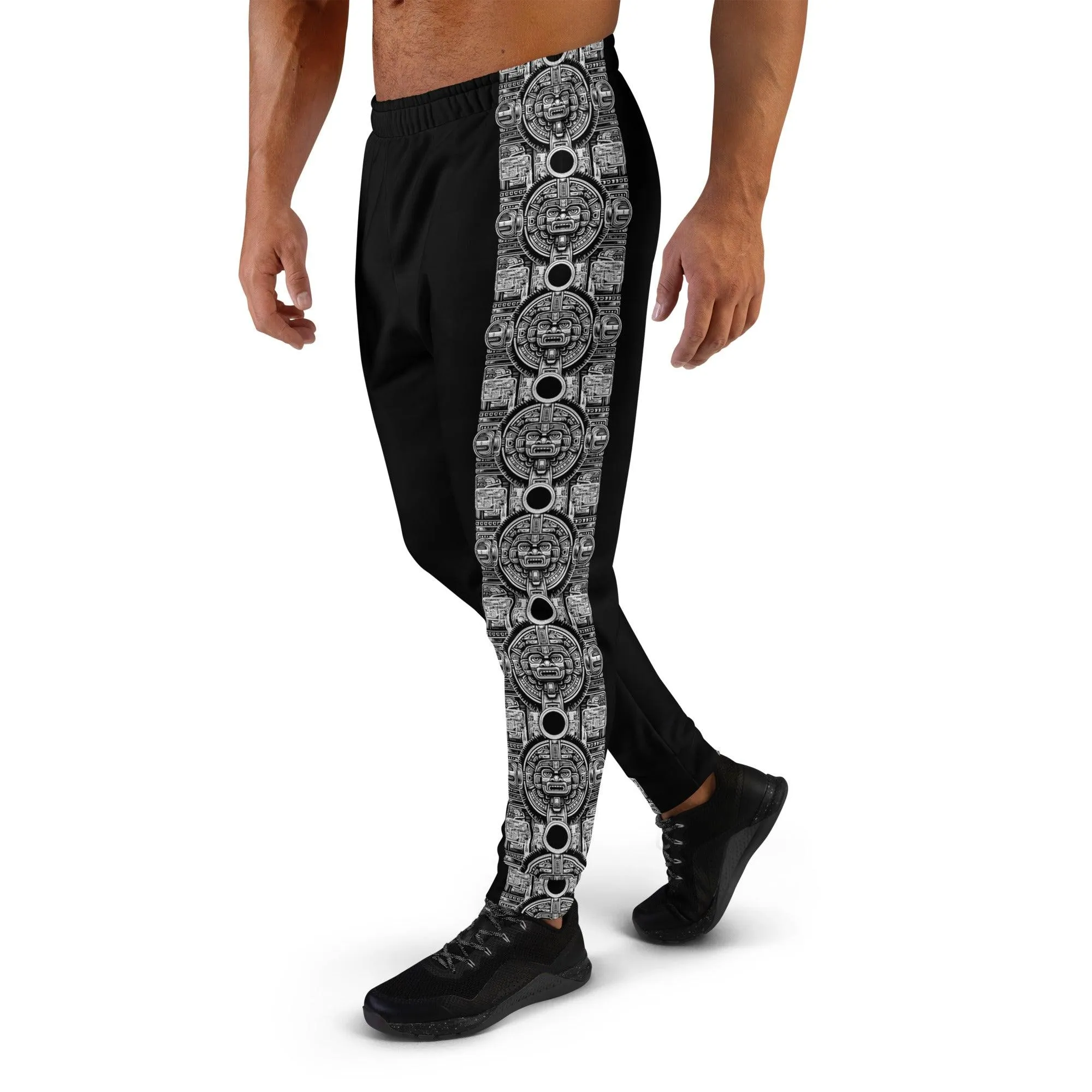 Mayan Aztec Hieroglyphic Tribal Unisex Festival Joggers by Meta Zen v2.0