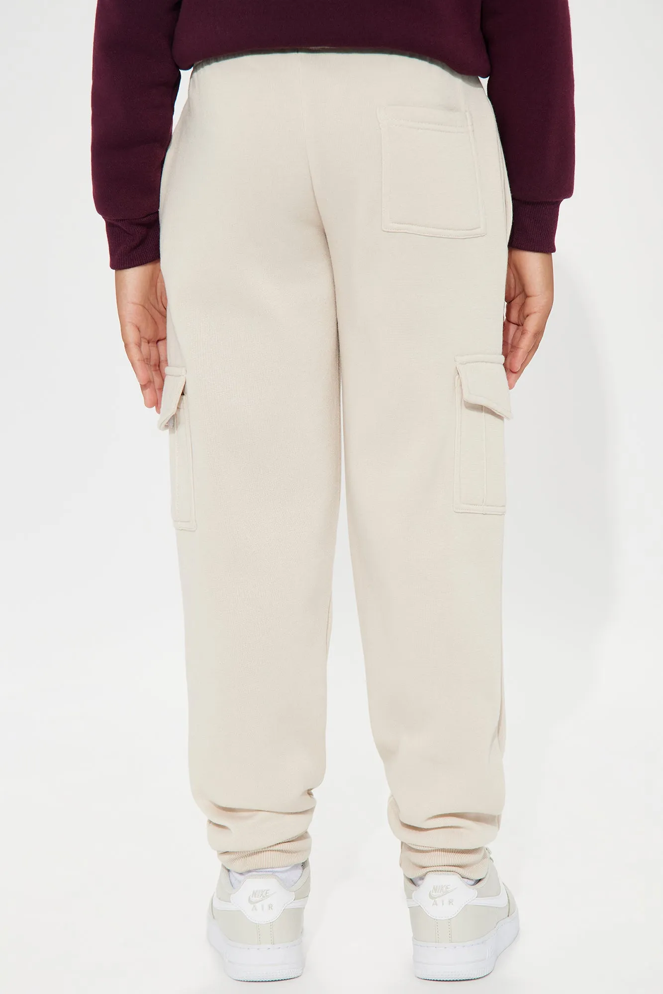 Mini Fleece Cargo Joggers - Sand