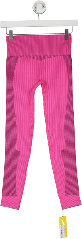 MP Pink Contrast Rib Seamless Leggings UK M