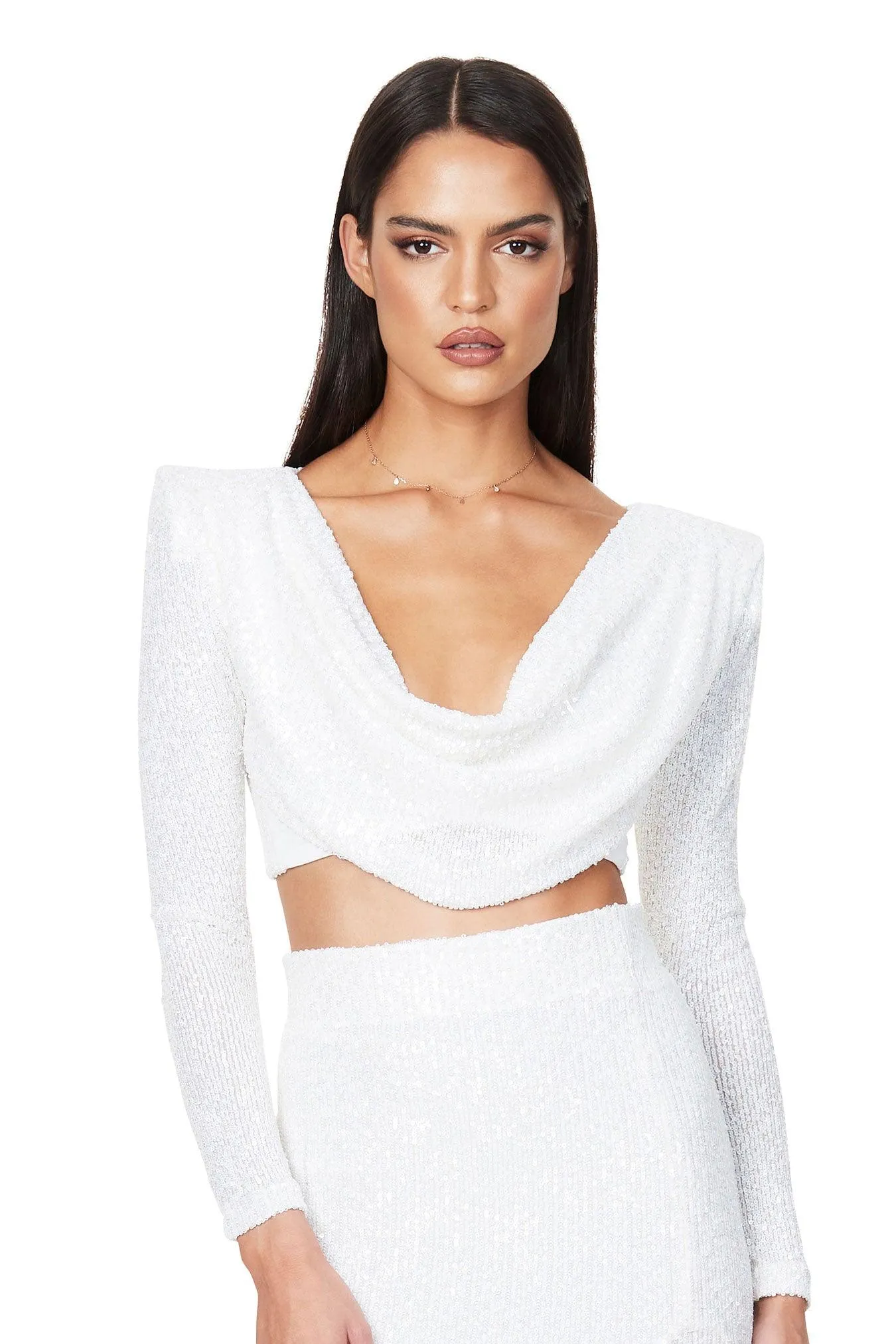 Nookie Pandora Long Sleeve Crop - White