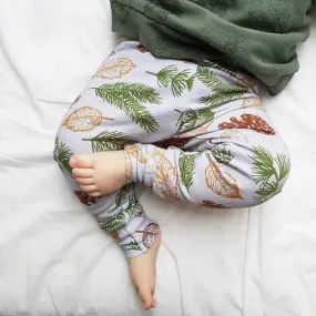 Organic Baby & Toddler Leggings | Festive Leaves