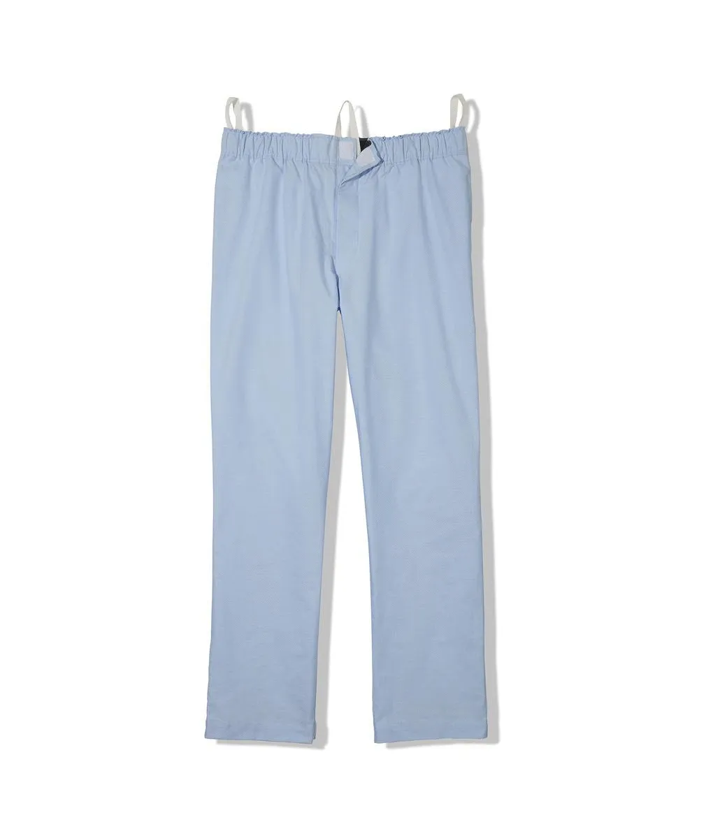 Comfortable Oxford Light Blue Pajama Pants with Convenient Magnetic Closures