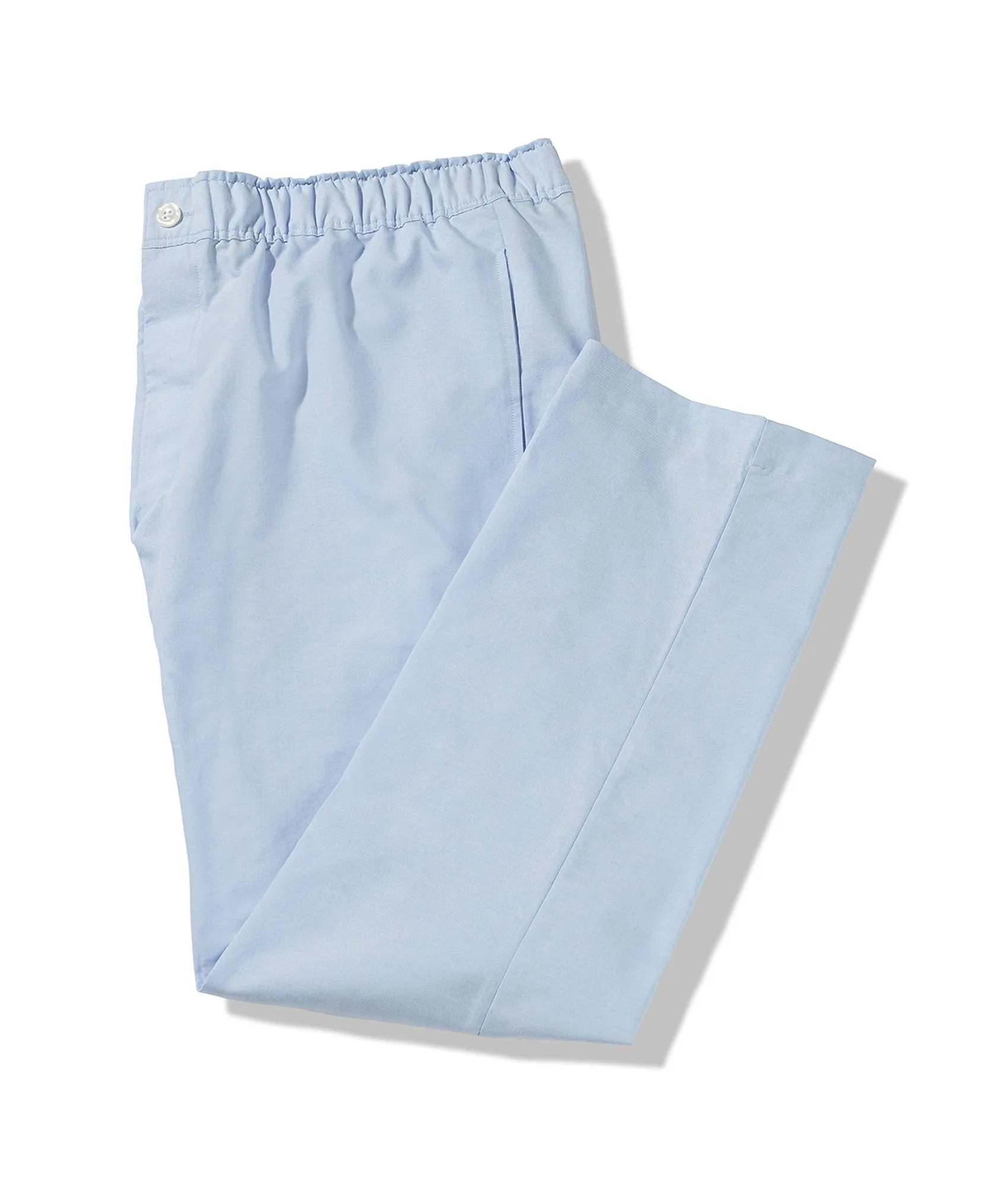 Comfortable Oxford Light Blue Pajama Pants with Convenient Magnetic Closures