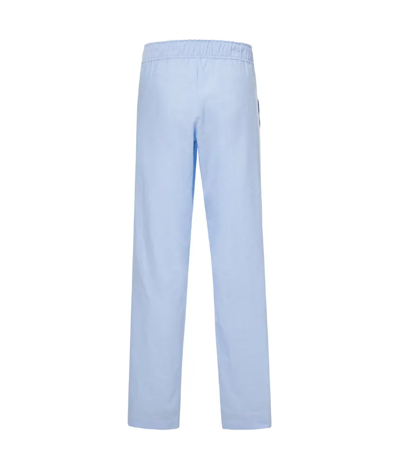 Comfortable Oxford Light Blue Pajama Pants with Convenient Magnetic Closures