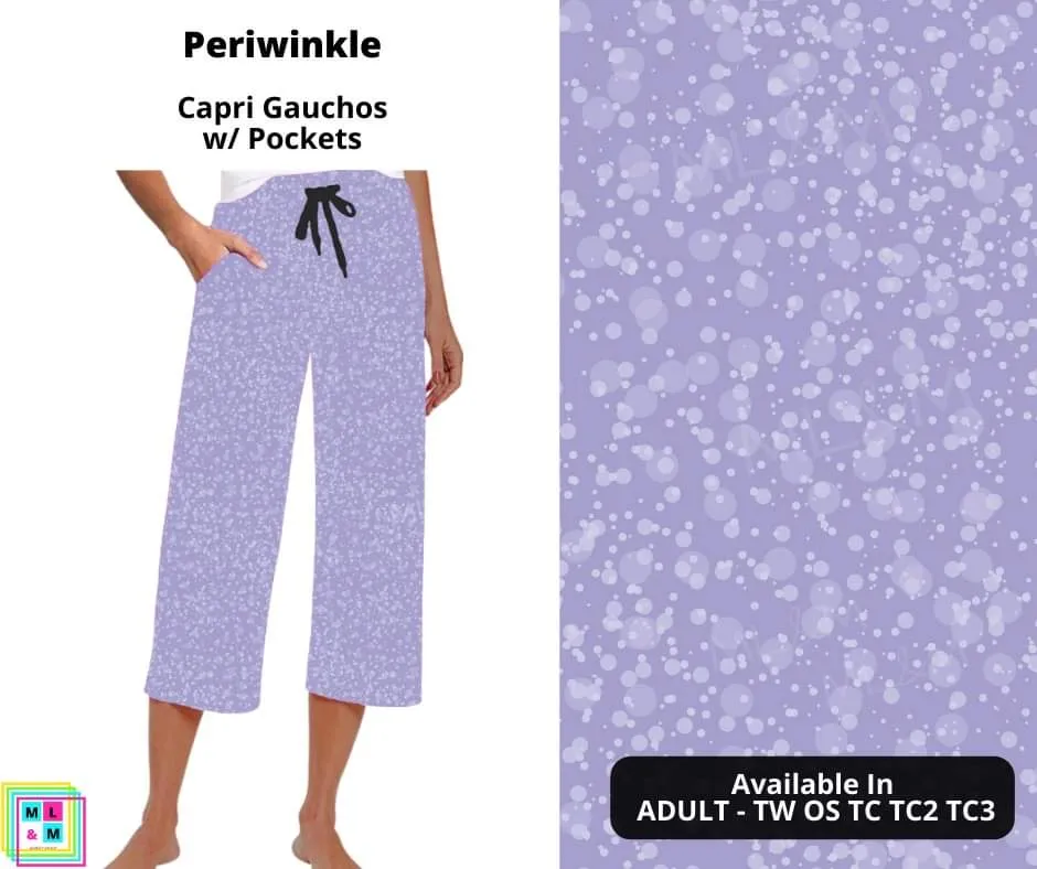 Periwinkle Capri Gauchos