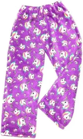 Pretty Unicorn Fuzzy Pants- Girls