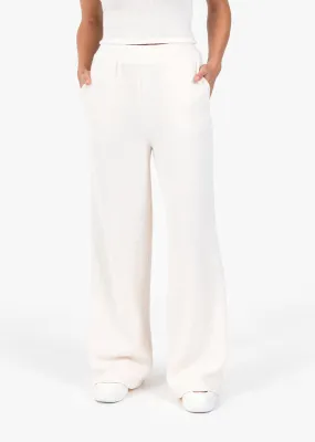 Rib Knit Lounge Palazzo Pant Oatmeal