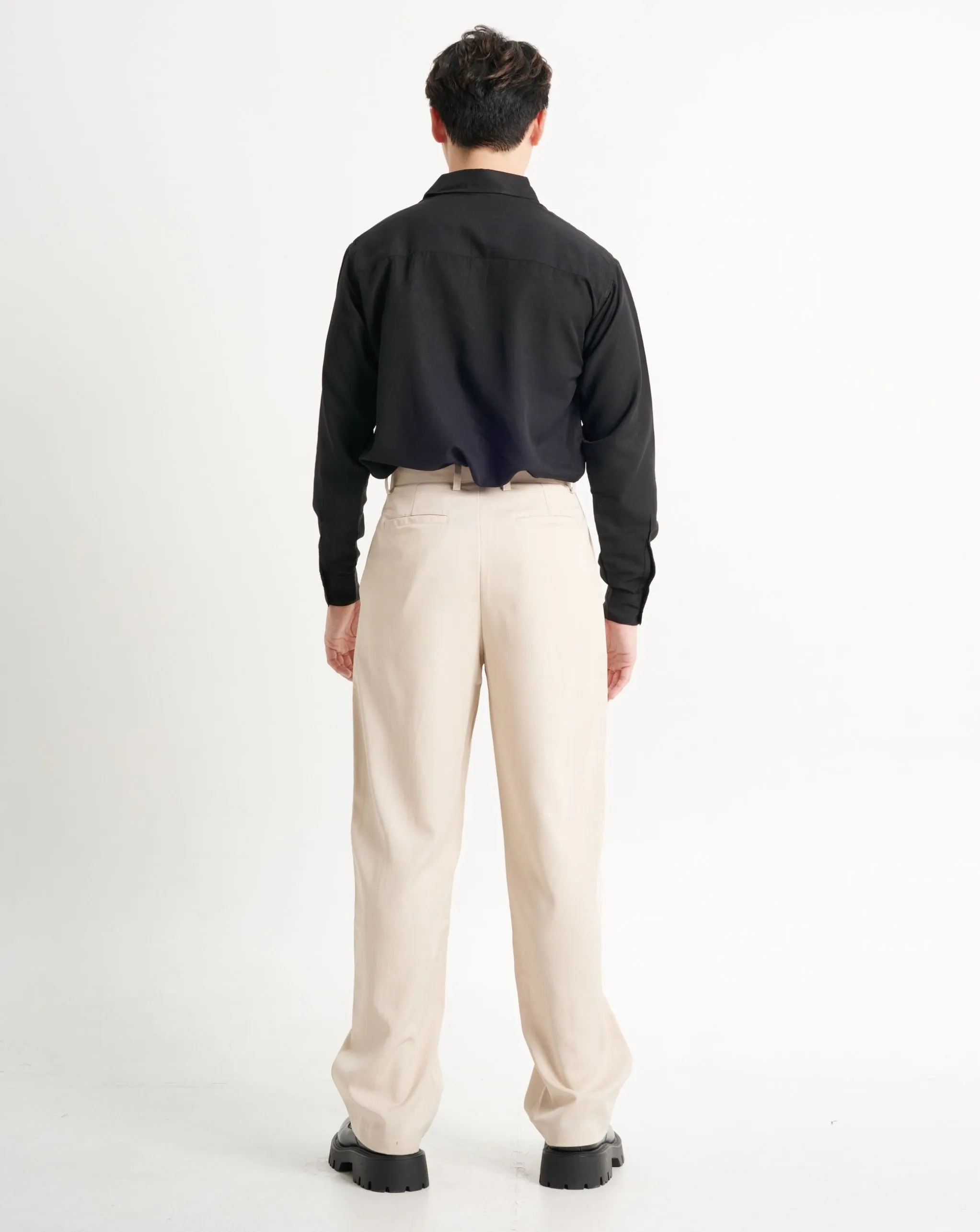 So Neat Pleat detail Korean Baggy Pants