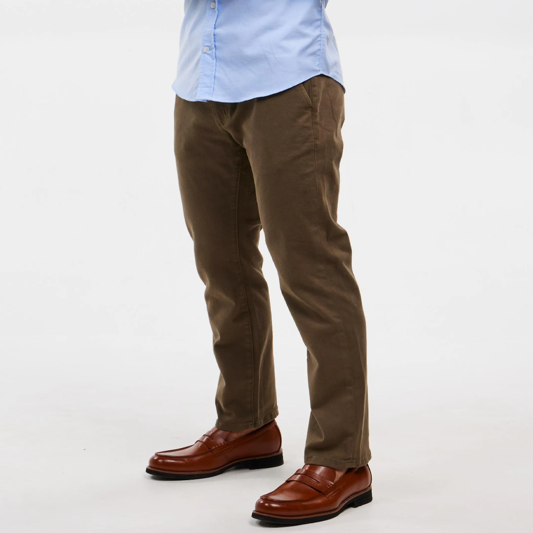 Straight Fit Birch Washed Stretch Chino