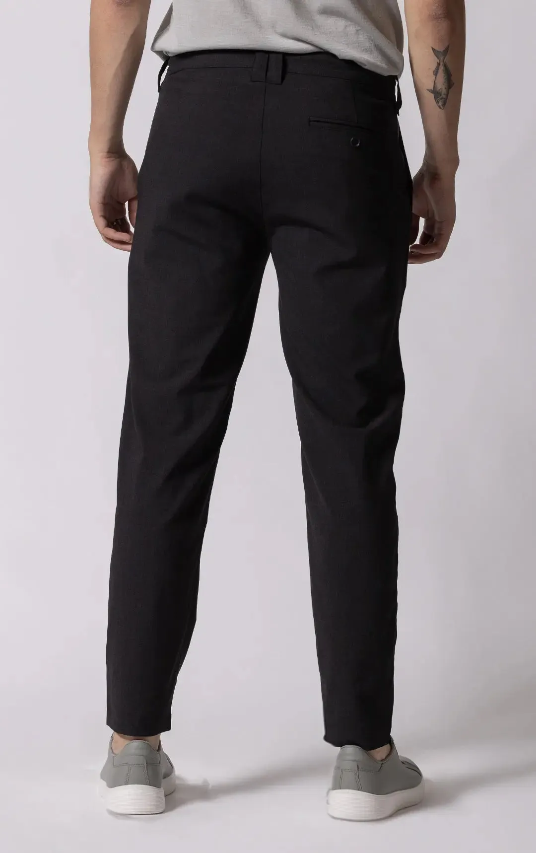 TAPERED SUMMER WOOL BLEND PANTS