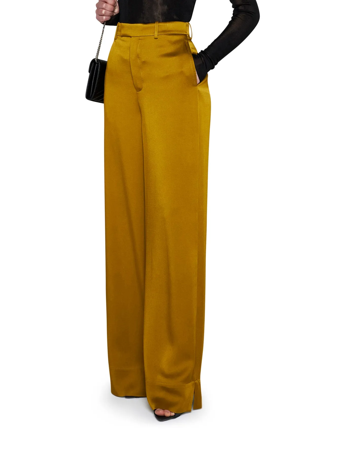 WIDE PANTS IN CREPE SATIN