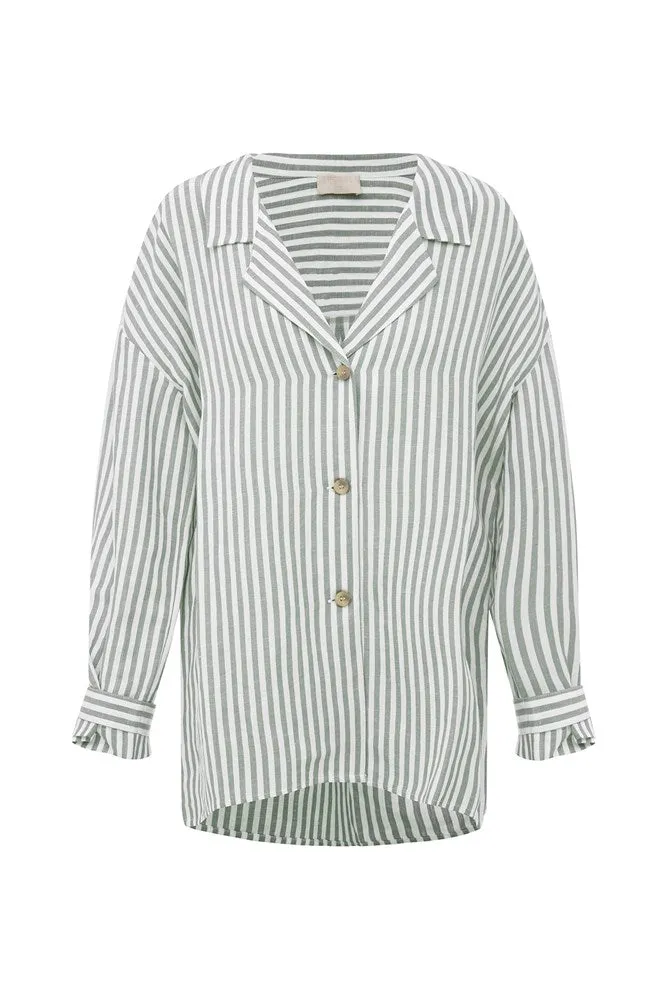 ZADIE SHIRT - SEAGRASS STRIPE